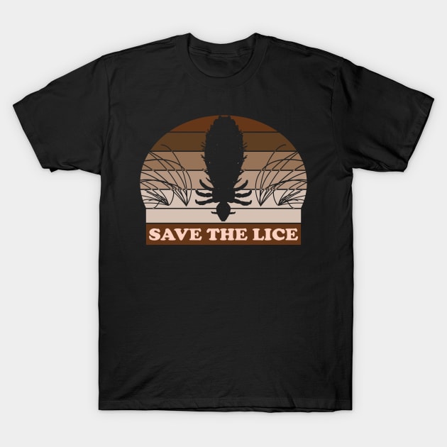 Retro 70's 80's Vintage Save The Lice T-Shirt by pelagio